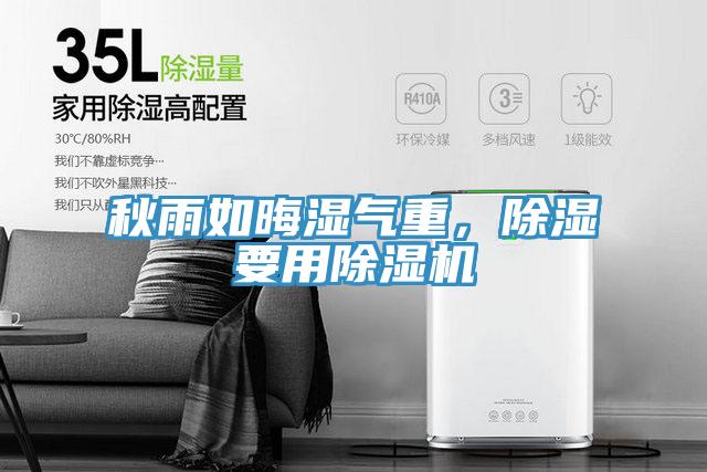 秋雨如晦濕氣重，除濕要用除濕機
